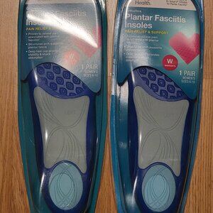 Set of 2, Woman's Insoles, Plantar Fasciitis, 6-10